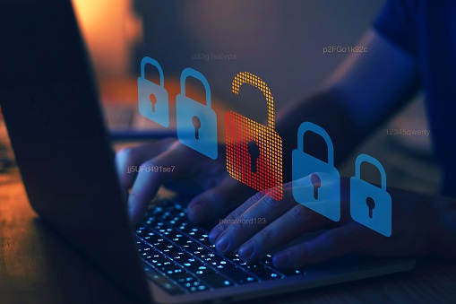 hacker attack, cyber crime concept, cybersecurity