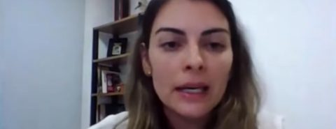 Amanda Rodrigues, companheira do ex-governador Ricardo Coutinho, em entrevista à TVGGN