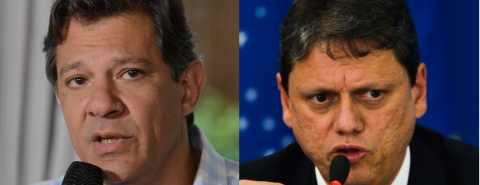 Fernando Haddad e Tarcísio de Freitas tendem a polarizar a disputa em São Paulo, a depender do cenário. Fotos: Agência Brasil