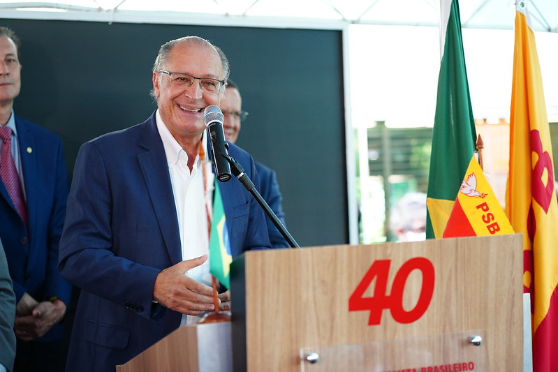 O ex-governador paulista Geraldo Alckmin durante ato de filiação ao PSB, em março de 2022. Foto: Cleber Bonatti/PSB