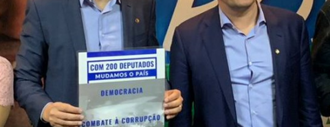 Deltan Dallagnol ao lado do ex-juiz Sergio Moro