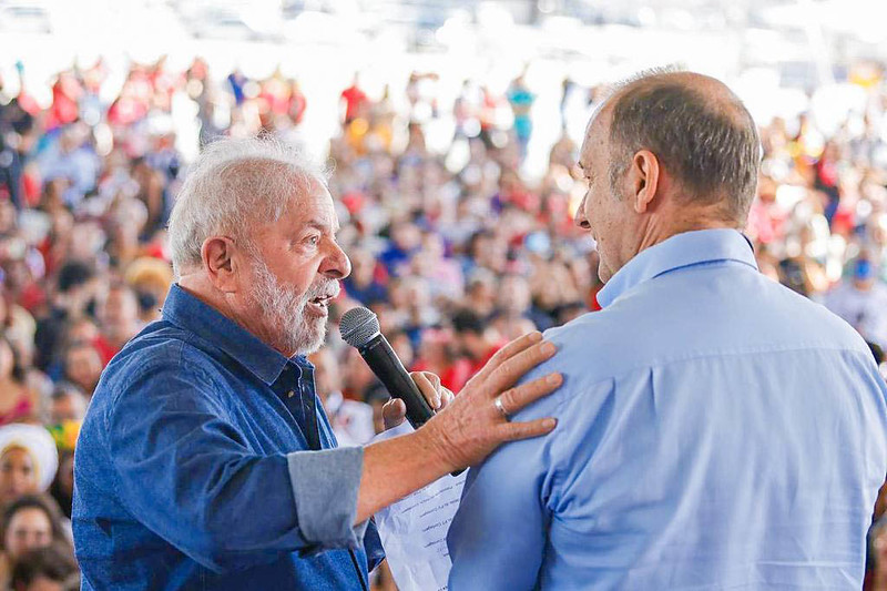 Lula participa de ato em Contagem, Minas Gerais. Líder nas pesquisas, Lula fez discurso voltado ao empresariado e crescimento econômico de seus governo. Foto: Ricardo Stuckert