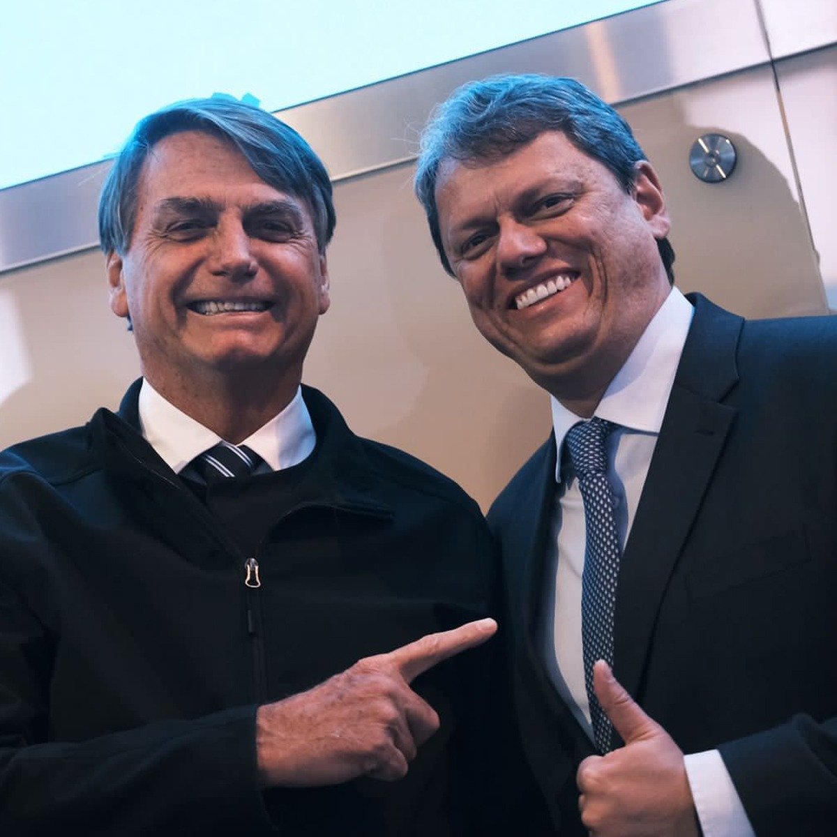 Jair Bolsonaro e Tarcísio de Freitas. Foto: Divulgação/Facebook Tarcísio de Freitas