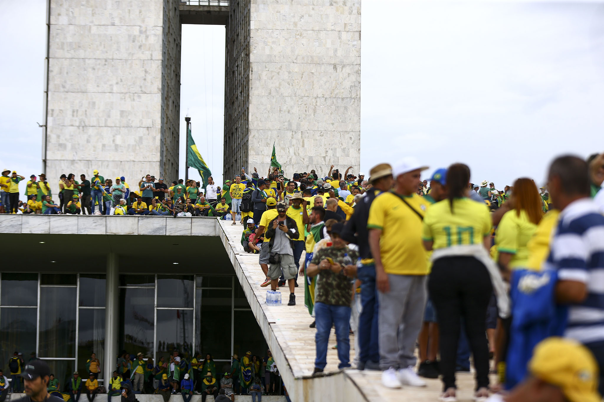Manifestantes invadem Congresso, STF e Palácio do Planalto. Foto: Marcelo Camargo/Agência Brasil