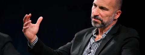 CEO da Uber, Dara Khosrowshahi, palestra em evento
