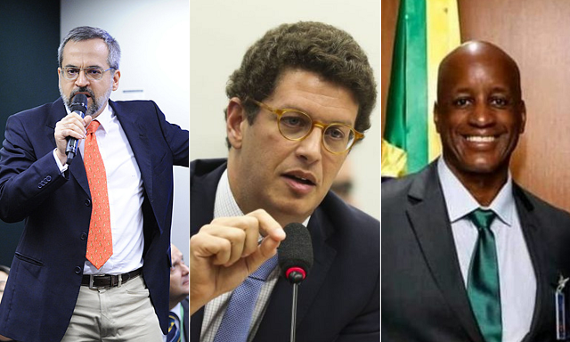Abraham Weintraub, Ricardo Salles e Sérgio Camargo