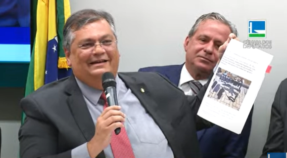 Flávio Dino em audiência na Câmara dos Deputados