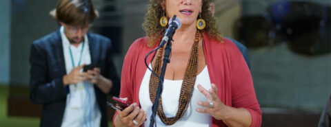 Deputada Jandira Feghali na Câmara dos Deputados