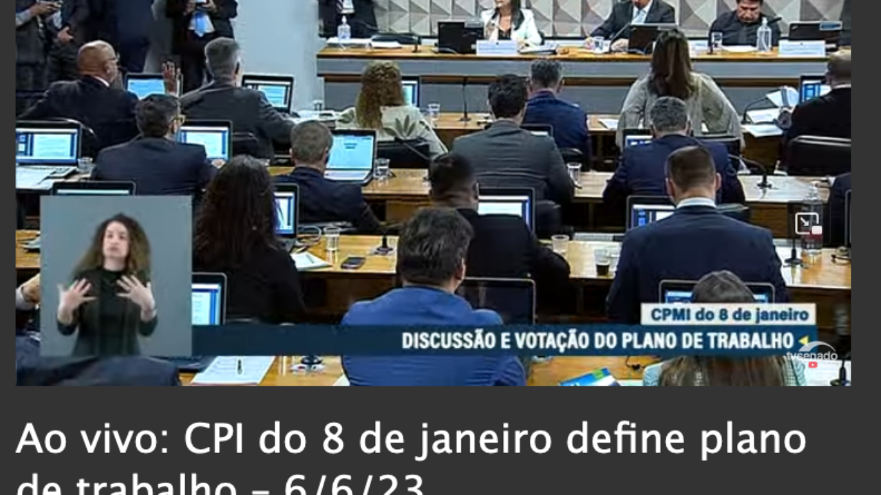 Ao vivo: CPI do 8 de Janeiro vota requerimentos 