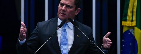 Sergio Moro na tribuna do Senado