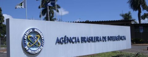 Foto do letreiro da Abin