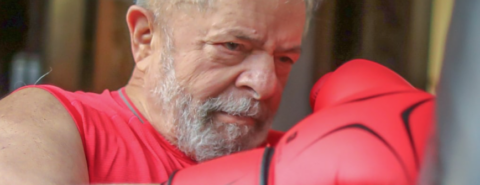 Lula praticando boxe. Foto: Reprodução/redes sociais