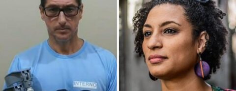 Montagem Ronnie Lessa e Marielle Franco