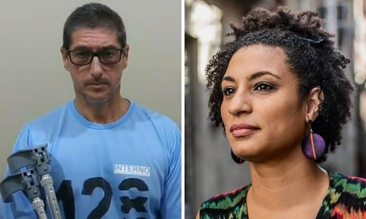 Montagem Ronnie Lessa e Marielle Franco