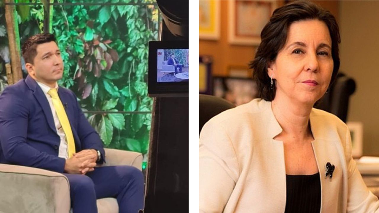 À esquerda, o advogado Marcos Vinicius Silva Cardoso, à direita, a ex-ministra Tereza Campello