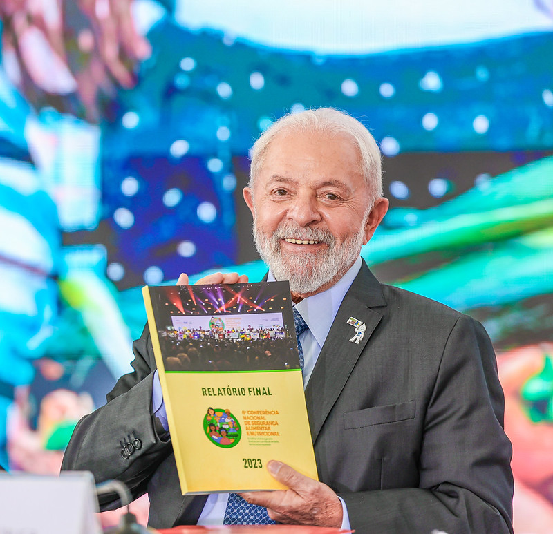 Presidente da República, Luiz Inácio Lula da Silva, durante a Cerimônia de Abertura da 1ª Reunião Plenária Ordinária do Conselho Nacional de Segurança Alimentar e Nutricional (Consea) – 2024. Foto: Ricardo Stuckert/PR