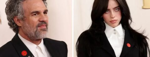 Mark Ruffalo e Billie Eilish. Foto: Getty Images via The Wrap