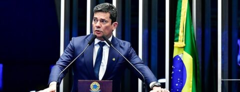 Sergio Moro na tribuna do Senado. Foto: Agência Senado