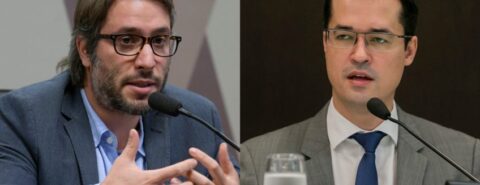 Bruno Brandão (à esquerda) e Deltan Dallagnol (à direita). Fotos: Agência Senado/Fiesc