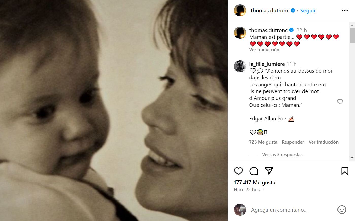 Thomas Dutronc anuncia a partida da mãe, Hardy, que lutava contra o câncer linfático, deixando um legado musical e fashion marcante.