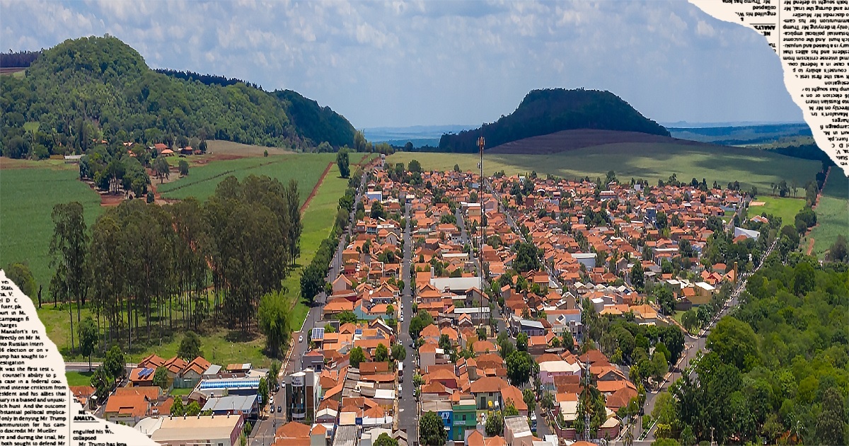 Cerca de 2.712 municípios brasileiros não têm nenhum veículo de comunicação local e outros 1.635 municípios possuem entre um e dois veículos – Fotomontagem feita pelo Jornal da USP – Foto: Cidade de Luiz Antônio/ARES-PCJ
