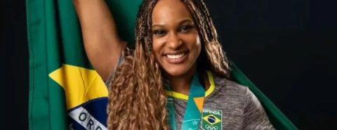 Rebeca Andrade, a brasileira que mais ganhou medalhas e prêmios em dinheiro nas Olimpíadas de Paris 2024. Foto: Divulgação/COB