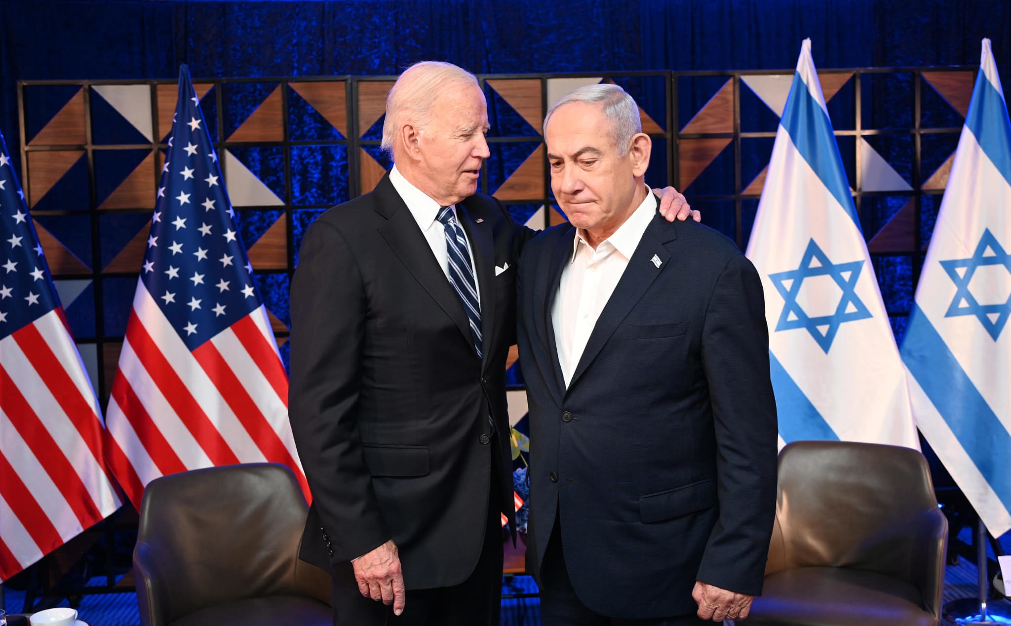 O presidente dos EUA, Joe Biden, e o primeiro-ministro de Israel, Benjamin Netanyahu. | Foto: Haim Zach, GPO - via fotospublicas.com