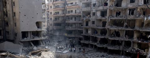 Ruínas em Beirute após ataques de Israel. | Foto: Unicef