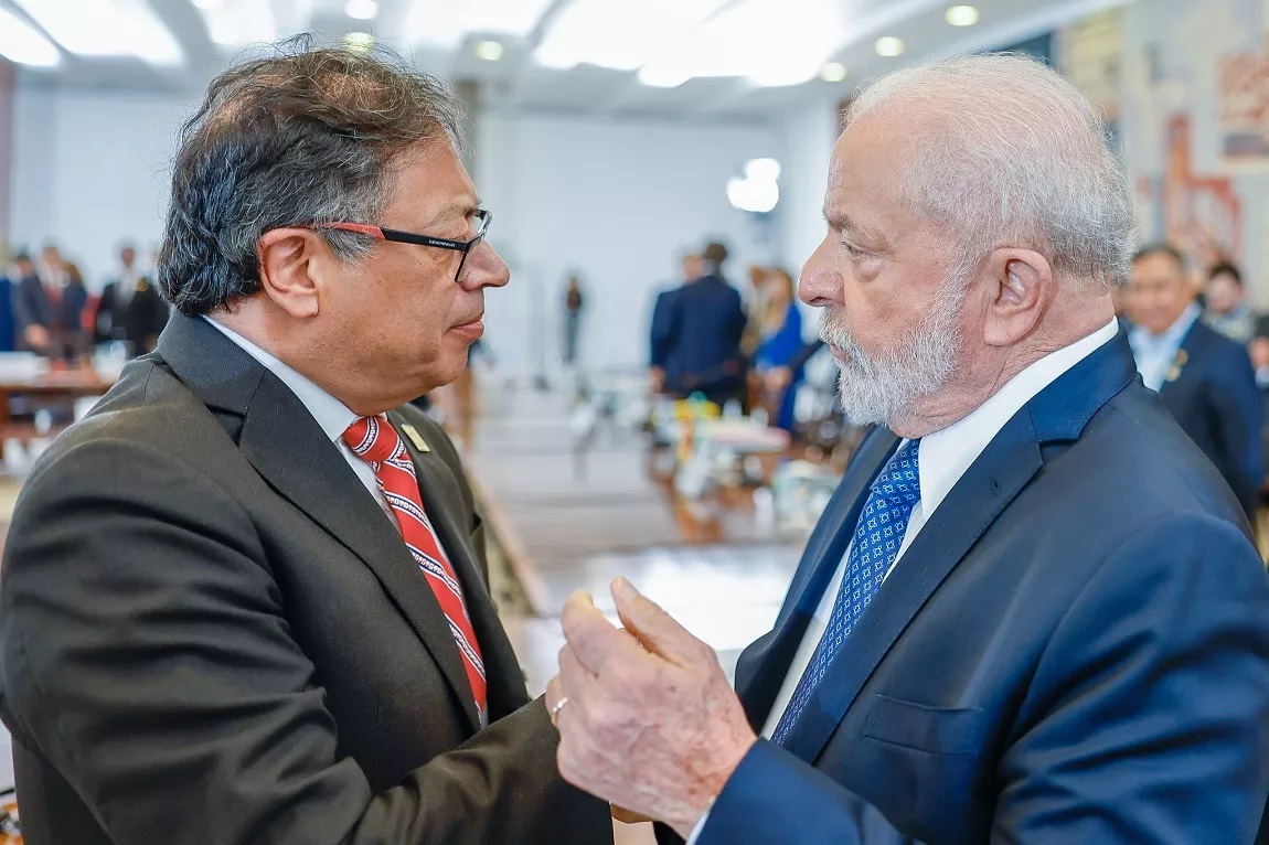 Presidente da Colômbia, Gustavo Petro, se encontra com o presidente Lula no Palácio Itamaraty, em 30/05/2023, Distrito Federal, Brasil [Ricardo Stuckert/ PR]