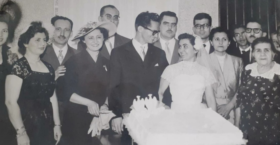 Casamento de Gumercindo Rocha Dorea, em 1954. O bolo era um mapa do Brasil. O integralista Plínio Salgado foi padrinho. Foto: Agência Pública