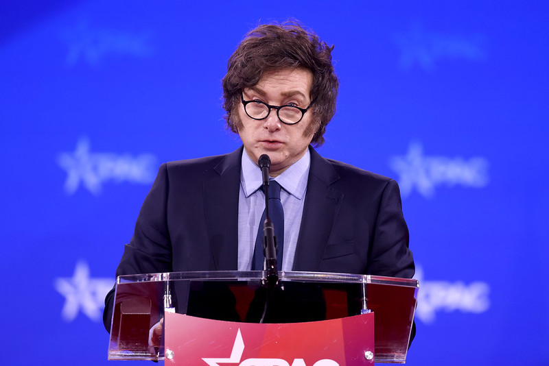 Javier Milei, presidente da Argentina. Foto: Flickr Gage Skidmore