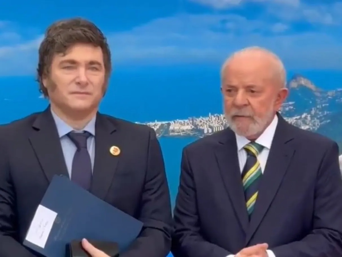 Lula e Milei no G20. Foto de Ricardo Stuckert