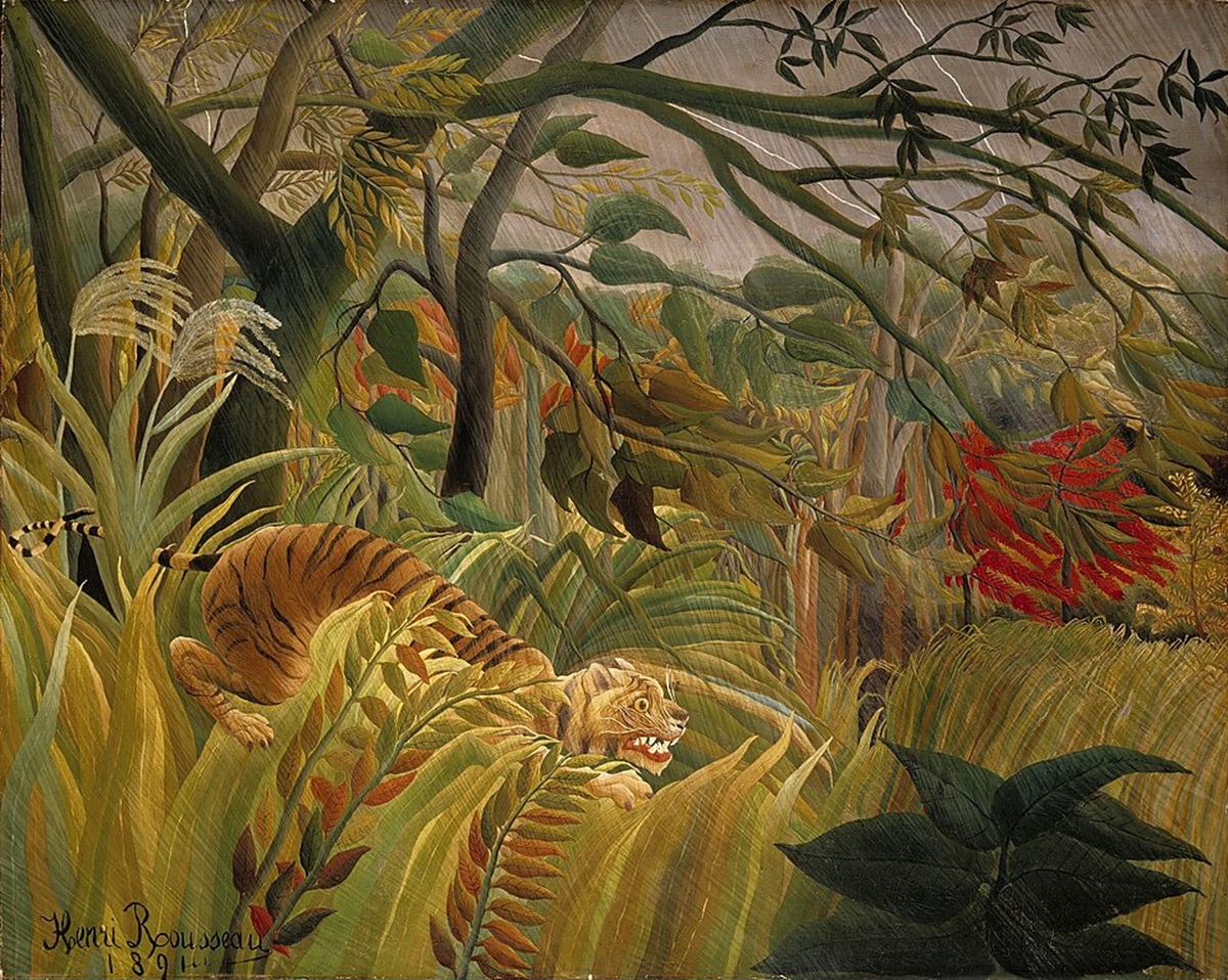 Henri Rousseau. Tigre na tempestade, 1891.