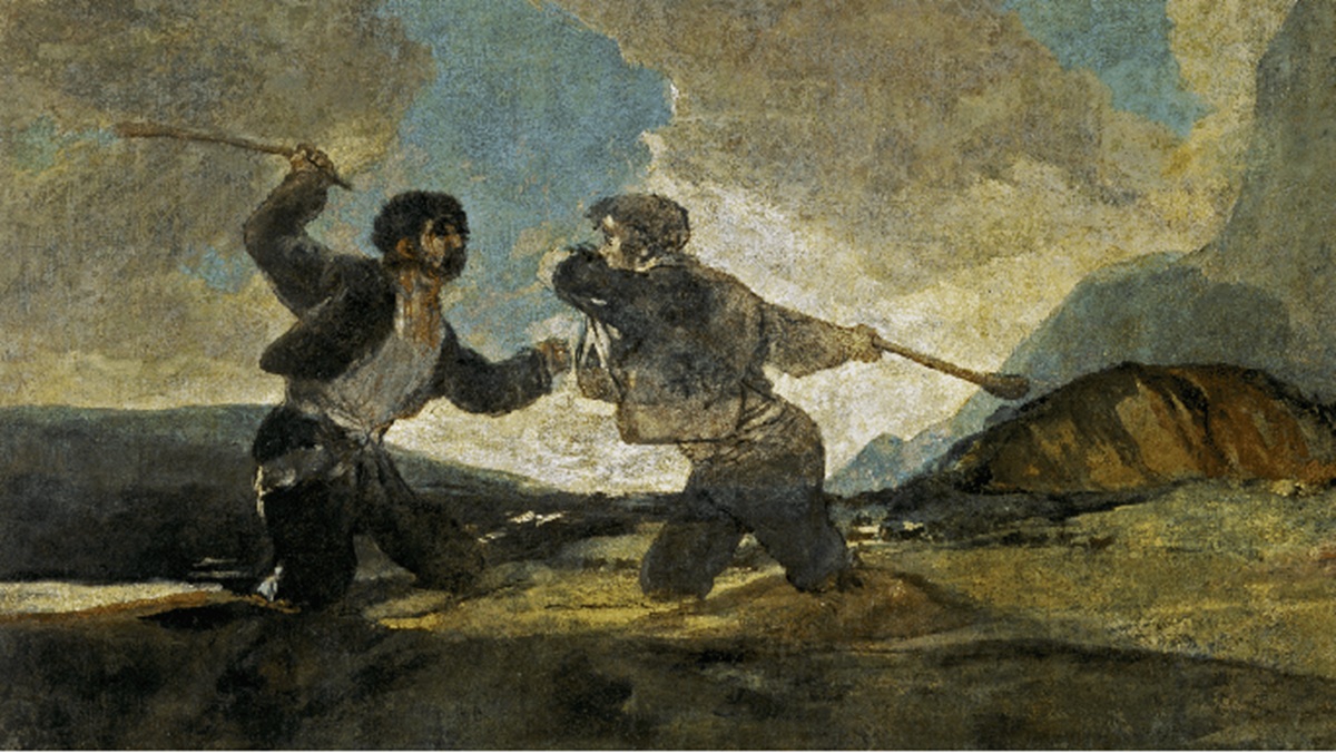 Francisco de Goya, Duelo a Garratozos, 1820-1823