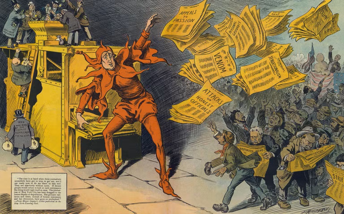 'The Yellow Press', cartum de L. M. Glackens (1910) (L.M. Glackens/Library of Congress)