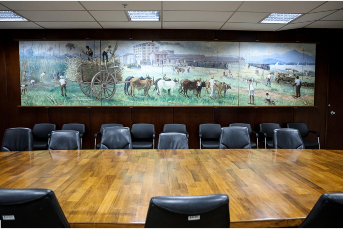 Imagem: painel que adorna a sala de reuniões do Ministro de Desenvolvimento, Indústria, Comércio e Serviços – autor não identificado.