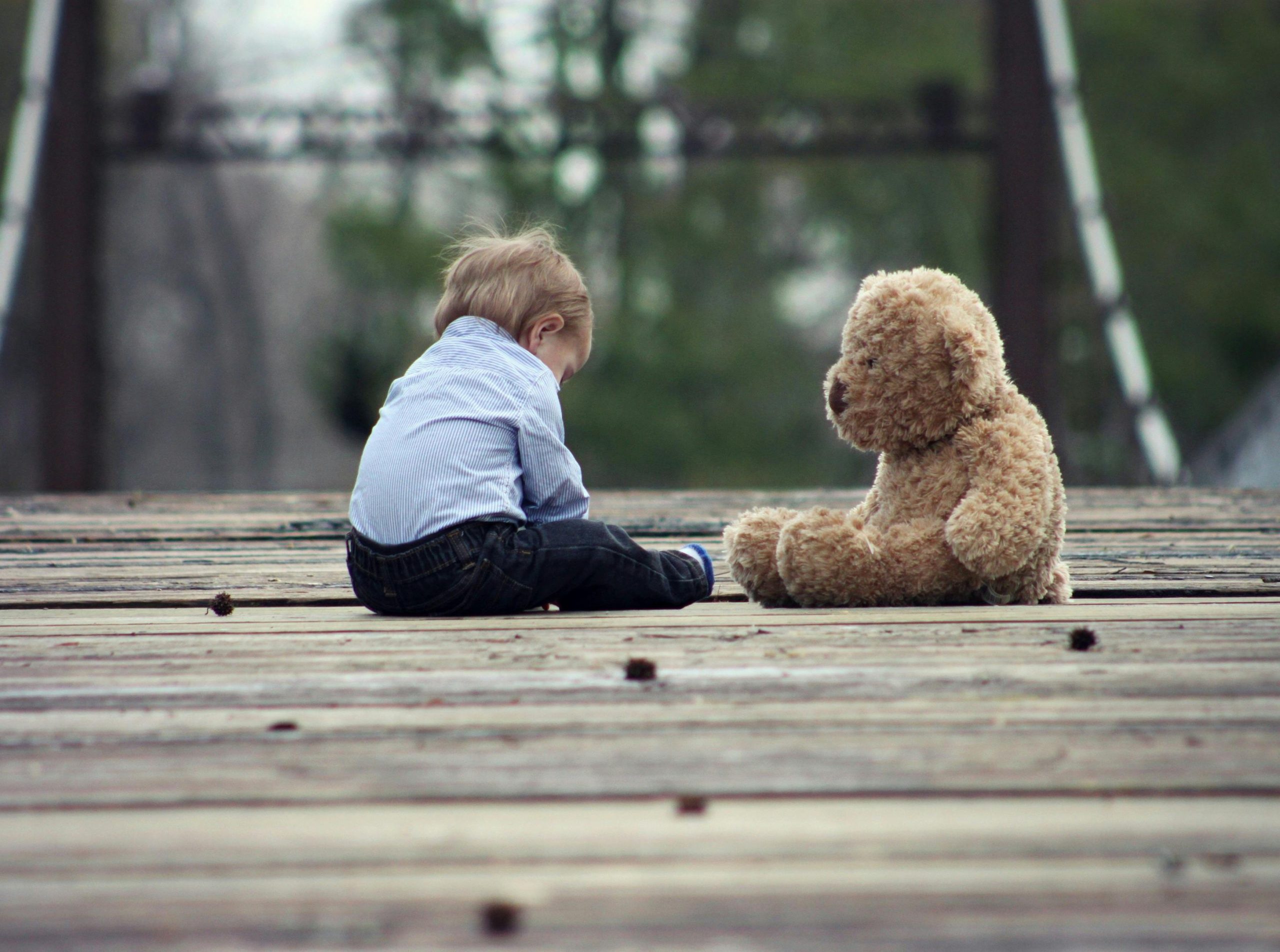 Foto de Pixabay: https://www.pexels.com/pt-br/foto/menino-sentado-com-ursinho-pardo-de-pelucia-na-foto-com-foco-seletivo-39369/