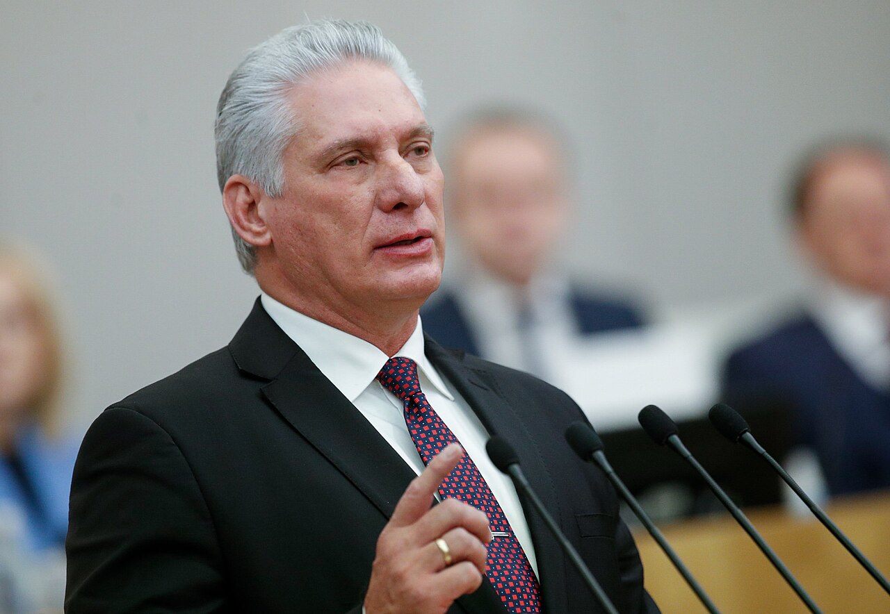 O Presidente da República de Cuba, Miguel Díaz-Canel Bermúdez, discursou para os membros da Duma Estatal. | Foto: Wikimedia Commons