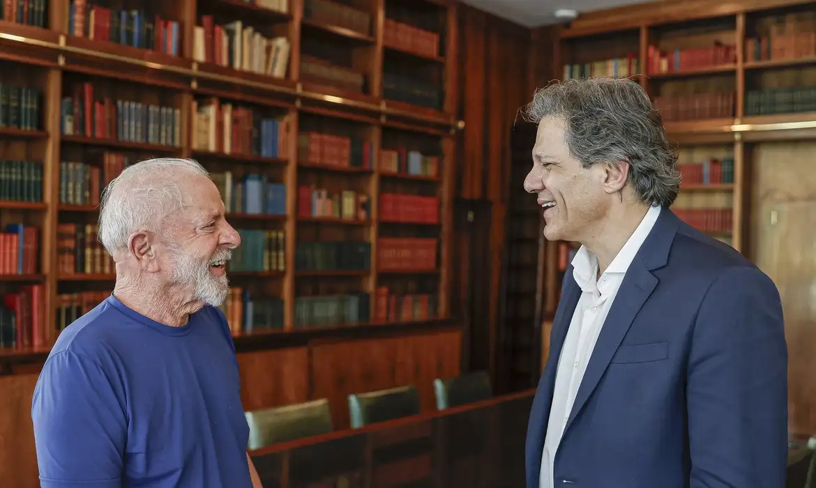 Lula e Haddad em foto de Ricardo Stuckert/PR