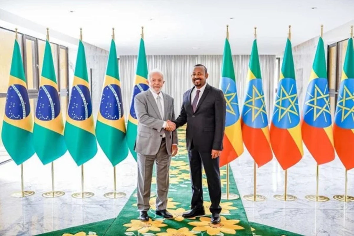 Lula e o primeiro-ministro da Etiópia Abiy Ahmed - Foto de Ricardo Stuckert