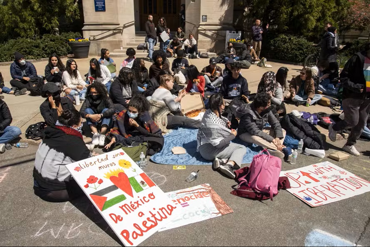 Yale - manifestantes pró-palestina - Foto de Adrian Martinez Sanchez - The New York Times - Reprodução