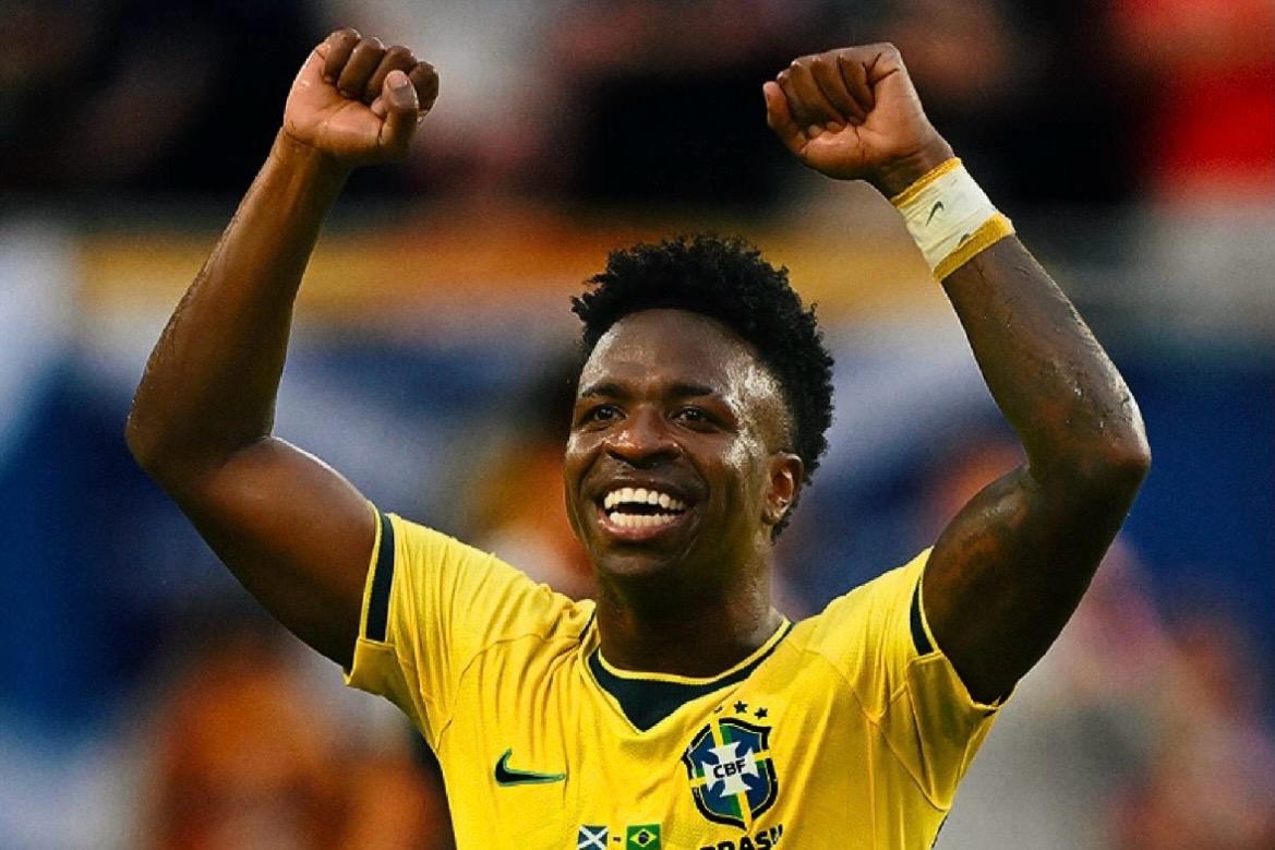 Vini Jr em Brasil x Escocia - Reprodução Instagram CBF