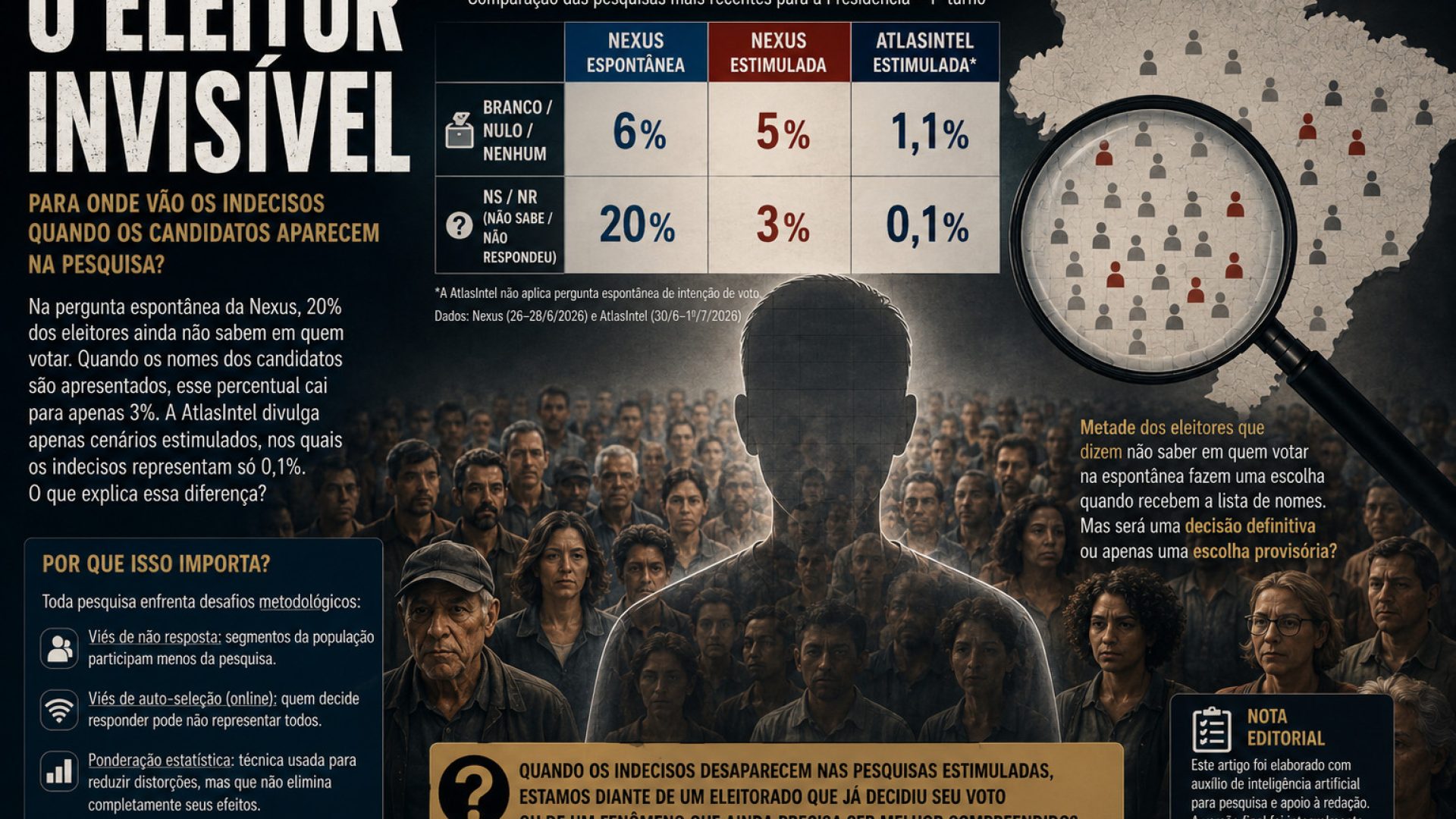 O eleitor invisível – Imagem gerada por IA