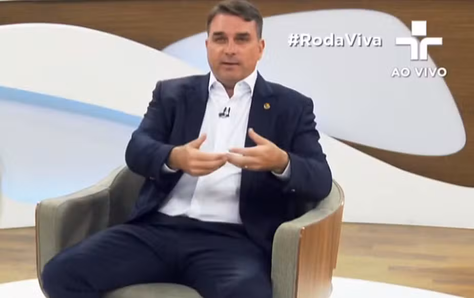 Flávio Bolsonaro no Roda Viva - Reprodução