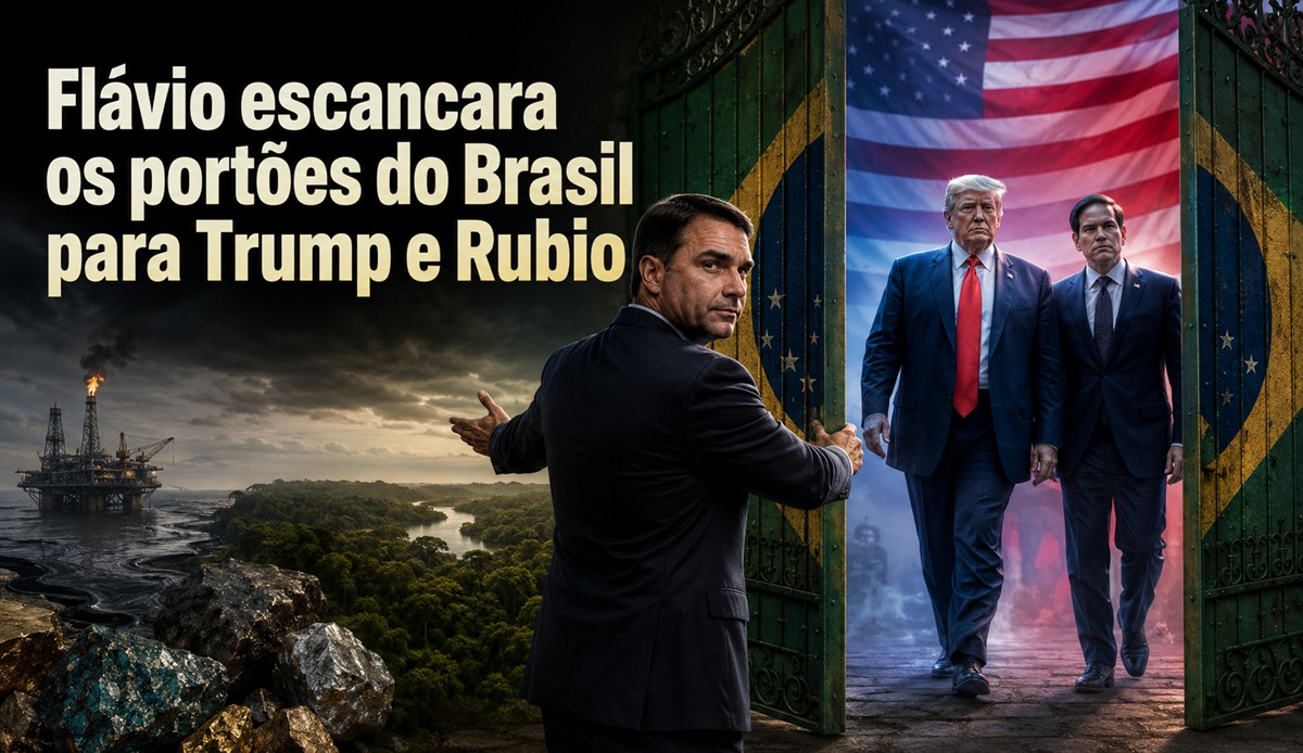 Flávio escancara os portões do Brasil para Trump e Rubio, por Gustavo Tapioca