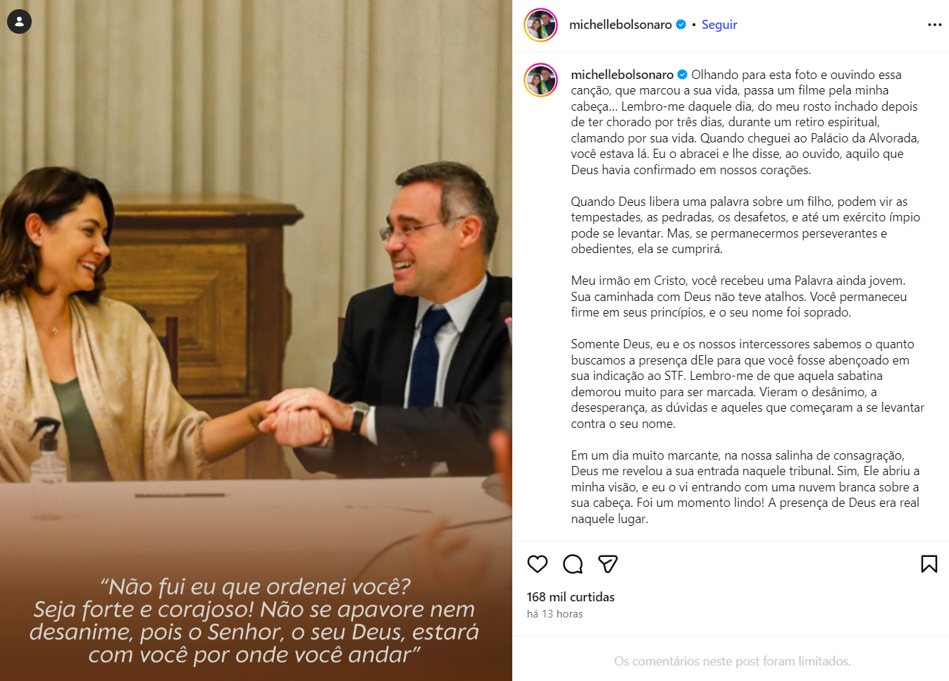 Michelle Bolsonaro aproveita crise e emplaca associação de Mendonça ao bolsonarismo