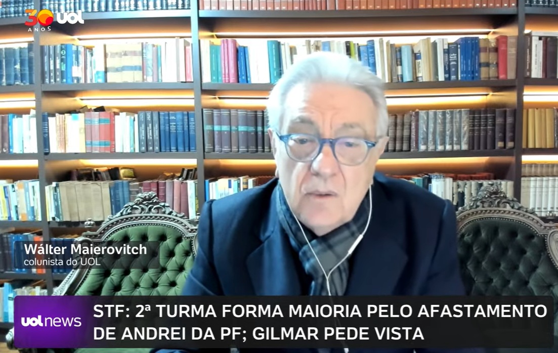 Afastamento de Andrei por Mendonça é decisão “perigosa, inconstitucional, arbitrária e ilegal”, diz Maierovitch
