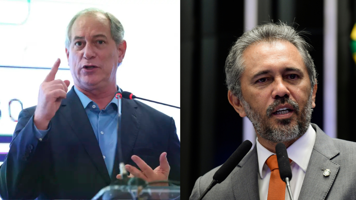 Ciro Gomes (à esquerda) e Elmano de Freitas (à direita)  • José Cruz/Agência Brasil e Agência Senado