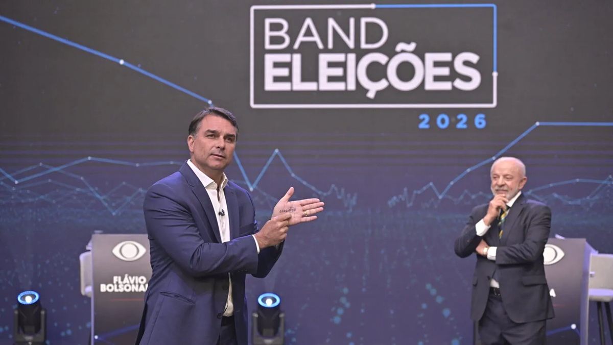 Lula e Flávio no debate antes do 2° turno - Crédito: Renato Pizzutto/Band